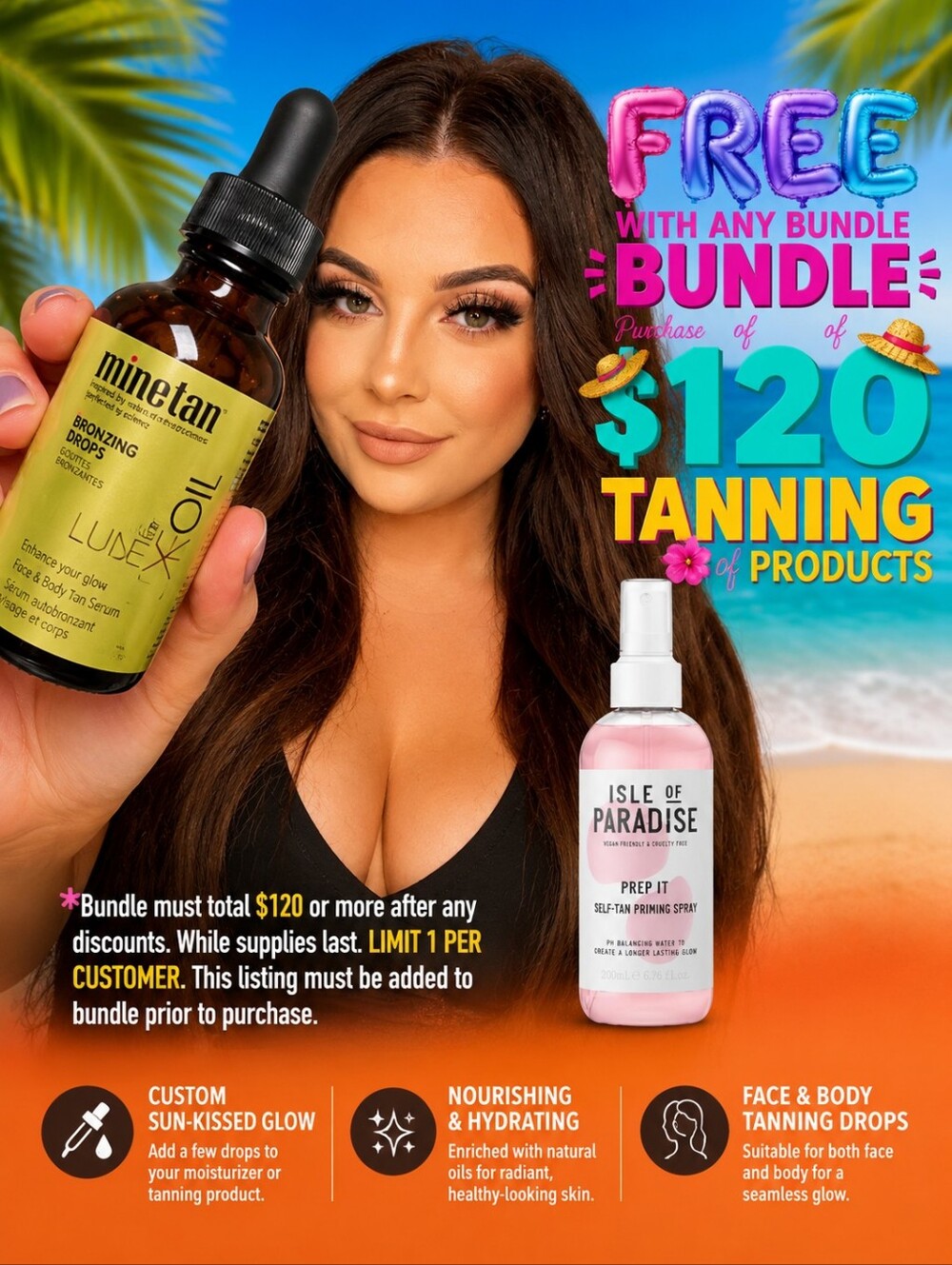 Mine Tan Illuminating LUXE OIL SELF TANNING Bronzing Drops